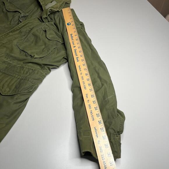 70s Vintage M-65 Military Field Jacket OG-107 Green Sz L (Approx) Scovill Zip - Picture 3 of 13